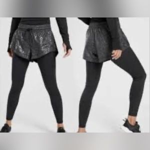 Athleta Rainer 2 in 1 Tight in Black, size Large Tall in packaging, NWT